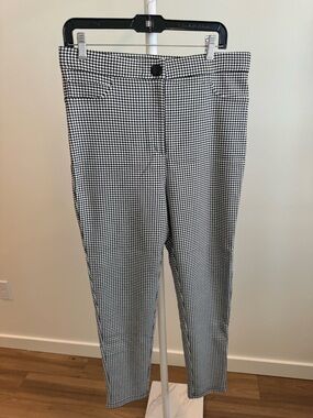 Zara NWOT Women’s Black and White Houndstooth Dress Pants XL